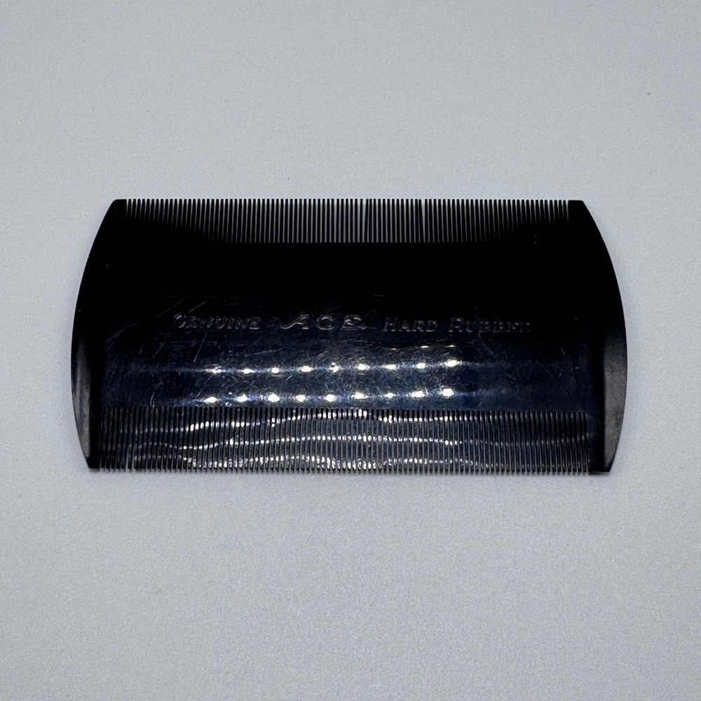 ACE Extra Fine Tooth Hard Rubber Hair Comb Double 2‎ Sided 3.5" Vintage